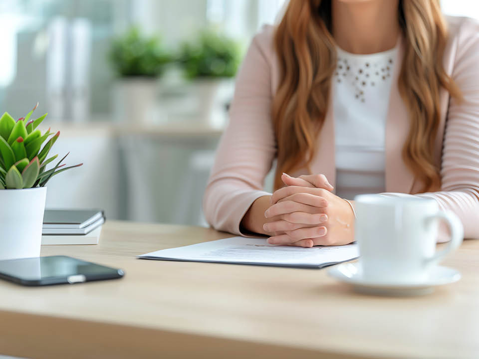 Embedded talent acquisition consultant reviewing candidate profiles in a luxury brand environment